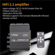 LEPY 838 USB Subwoofer Amplifier HIFI 2.1 12V Car Home Amplifier U Disk Lossless Suitable for 4-8 Ohm Speakers