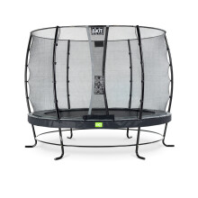 EXIT Elegant Trampoline 10ft with Economy Safety Net – Black
