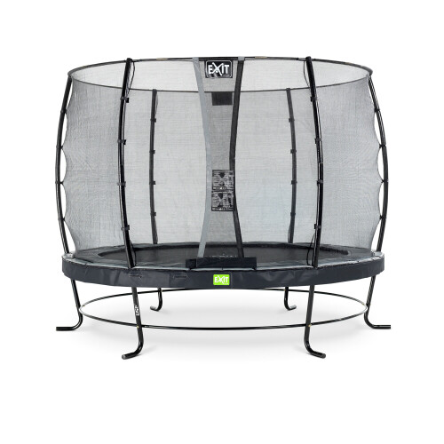 EXIT TOYS EXIT Elegant Trampoline 10ft with Economy Safety Net – Black