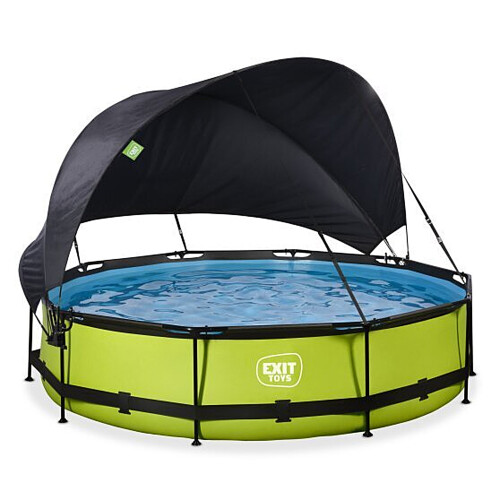 EXIT TOYS EXIT Frame Pool ø360x76cm (12v Cartridge filter) – Lime + Ca