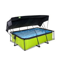 EXIT Frame Pool 220x150x60cm (12v Cartridge filter) - Lime +