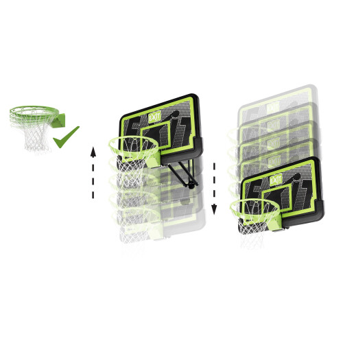 EXIT TOYS EXIT Galaxy basketbalbord voor muurmontage met dunkring - black edition 2