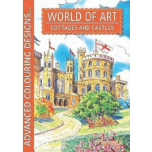 World of Art Cottages and Castles Adult Colouring Book
