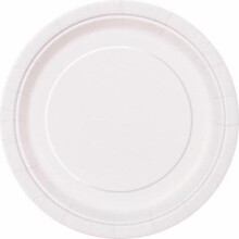 Bright White Paper Plates - 21.9cm (Pack of 16)