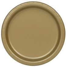 Gold Paper Plates - 21.9cm (Pack of 8)