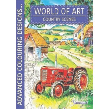 World of Art Country Scenes Adult Colouring Book