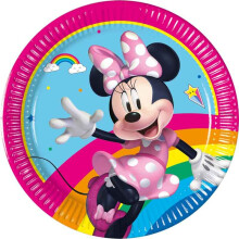 Minnie Mouse Rainbow Paper Plates - 20cm (Pack of 8)