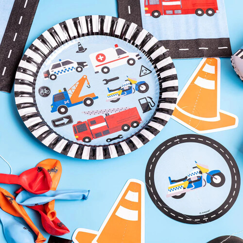 On the Road Paper Plates (Pack of 8)