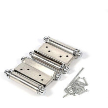 3 Inch Stainless Steel Double Action Spring Door Hinge for Saloon Cafe Door Shop Swing- Silver , 2pcs