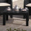 Rattan Effect Garden Coffee Table Bench - Black 2