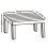 Rattan Effect Garden Coffee Table Bench - Black 5