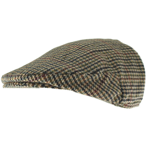 (Brown, L-XL) Hawkins Country Collection Wool Flat Cap