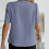 Comfortable Women's V Neck Button Down Short Sleeve-Burgundy M 6