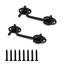 Verrou de portail robuste pour porte coulissante, crochet de cabine réversible facile à installer, loquet de fenêtre antirouille pour portes de