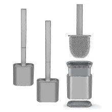 Toilet Brush . 2pcs Silicone Toilet Brush .deep Cleaning Bowl Toilet Brush