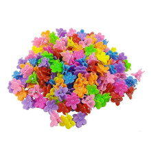 (PlumBossom) 100pcs Baby Girls Mini Hair Claw Clips Flower Hair Hair Accessories Barrettes For School Girls Kids Teens