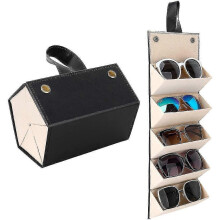 Sunglasses Organizer 5/6 Slots Travel Glasses Case Multiple Pairs Eyeglasses Storage Box Hanging Eyewear Holder