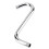 1 S-curve Shower Arm 1 Round Cover Silver 3