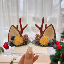 1pc Christmas Headband Hairband Creative Christmas Hat Headband with Villus Head Hoop Headwear Xmas Navidad Party Kids Gift