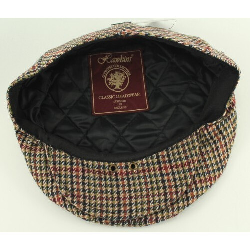 (Red, L-XL) Hawkins Country Collection Wool Flat Cap 2