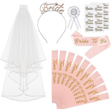 30pcs Bachelorette Party Set Rose Gold Group Set for Party