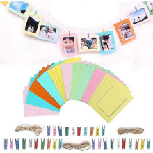 Colorful Paper Photo Frame,30 Pcs Hanging Picture Frame for 6in Photo Certificate Frame