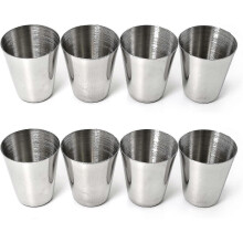 8pcs Shot Glasses with Cup Holder, Stainless Steel Schnapps Cups, 30ml