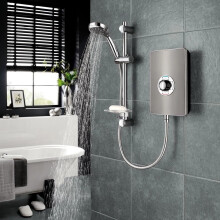 Triton Aspirante 8.5kW Gun Metal Shower 3 Spray