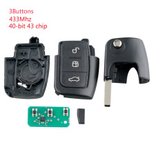 Car Remote Key 3 Buttons Fit For Focus Fiesta 2013 Fob Case 433Mhz