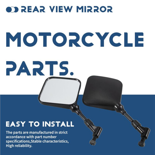Specchio Retrovisore per Moto 2 Pezzi Nero per  Dr 200 250 Dr350 Drz 400 Dr650 1