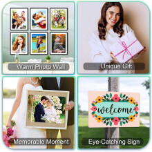 10PCS Sublimation Metal Photo Blank Heat Transfer Paper Picture Sublimation Sign Blank, Aluminum Photo Sign for Design-A