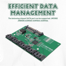 Scheda di Espansione Scheda Controller SATA3.0 da 1 A 5 Porte Scheda Madre Moltiplicatore di Porte Adattatore HUB Scheda Montante