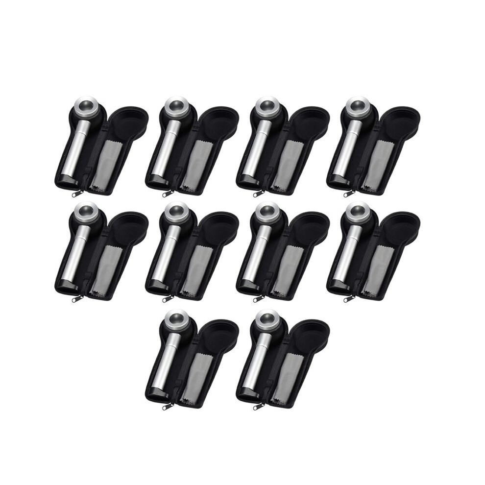 Semoic 10X Handheld 45X Folding Linen Tester Metal Magnifiers Cloth Thread Counter Magnifier Magnifying Glass With Light
