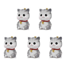 5X Cute Cat Decorative Saving Bank,Home Decoration Coin Bank Money Piggy Bank Help Form Right Money Habits,Eyes Open