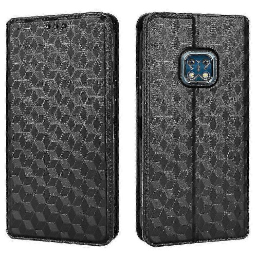 (Black) Nokia XR20 Magnetic Wallet Case Shockproof and Durable