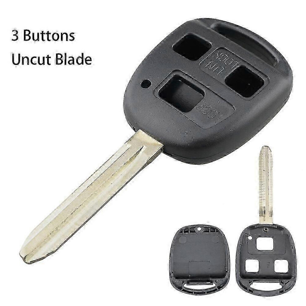 (3 Buttons Uncut B) Toyota 3-Button Remote Control Key, Compatible With Rav4, Yaris, Prado, Corolla, Land Cruiser, Previa, Tarago 7624176670060