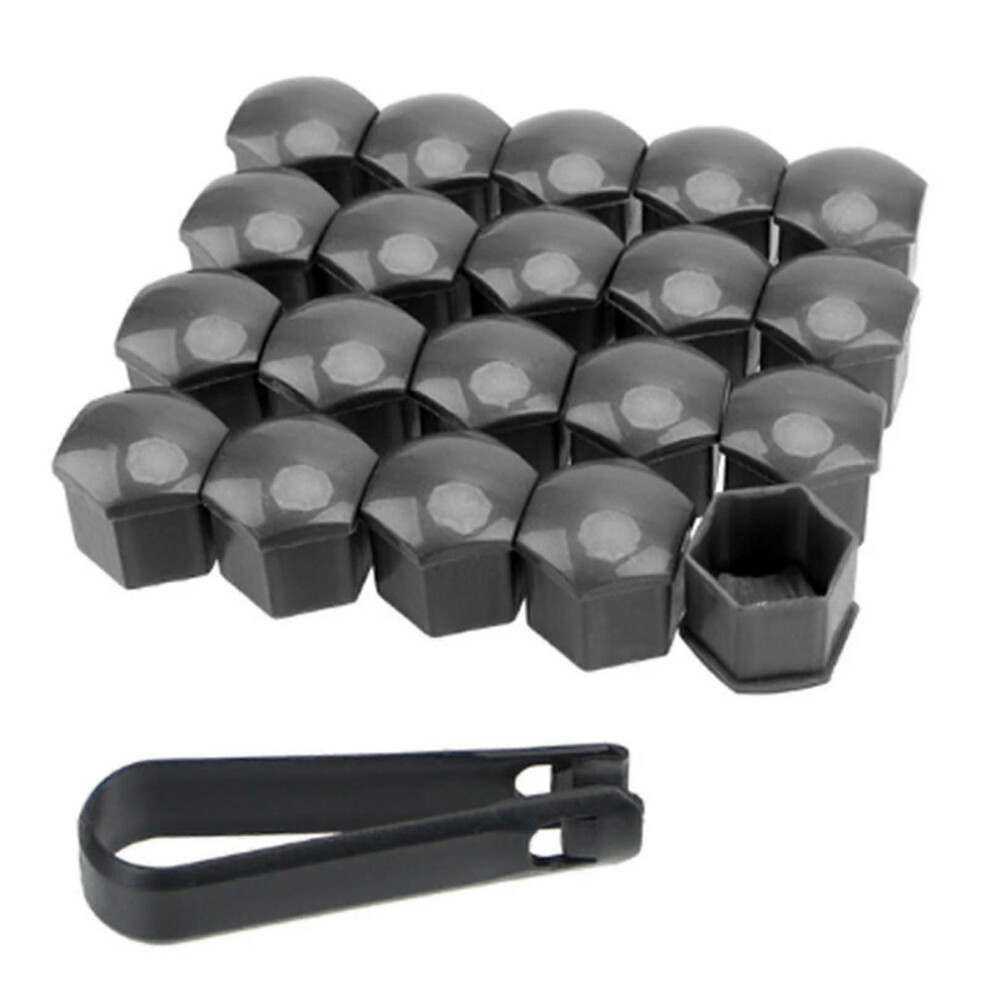(, 21Mm) 20Pcs Durable Car Hub Nut Covers Anti-Rust Universal Remover Gray 7624176671241