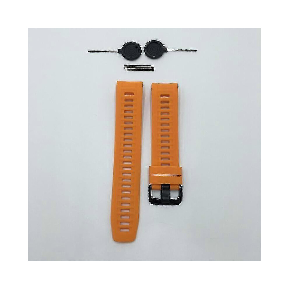 (Orange) Garmin Instinct 22Mm Quick Fit Silicone Watch Band For Sports Orange 7624176671432