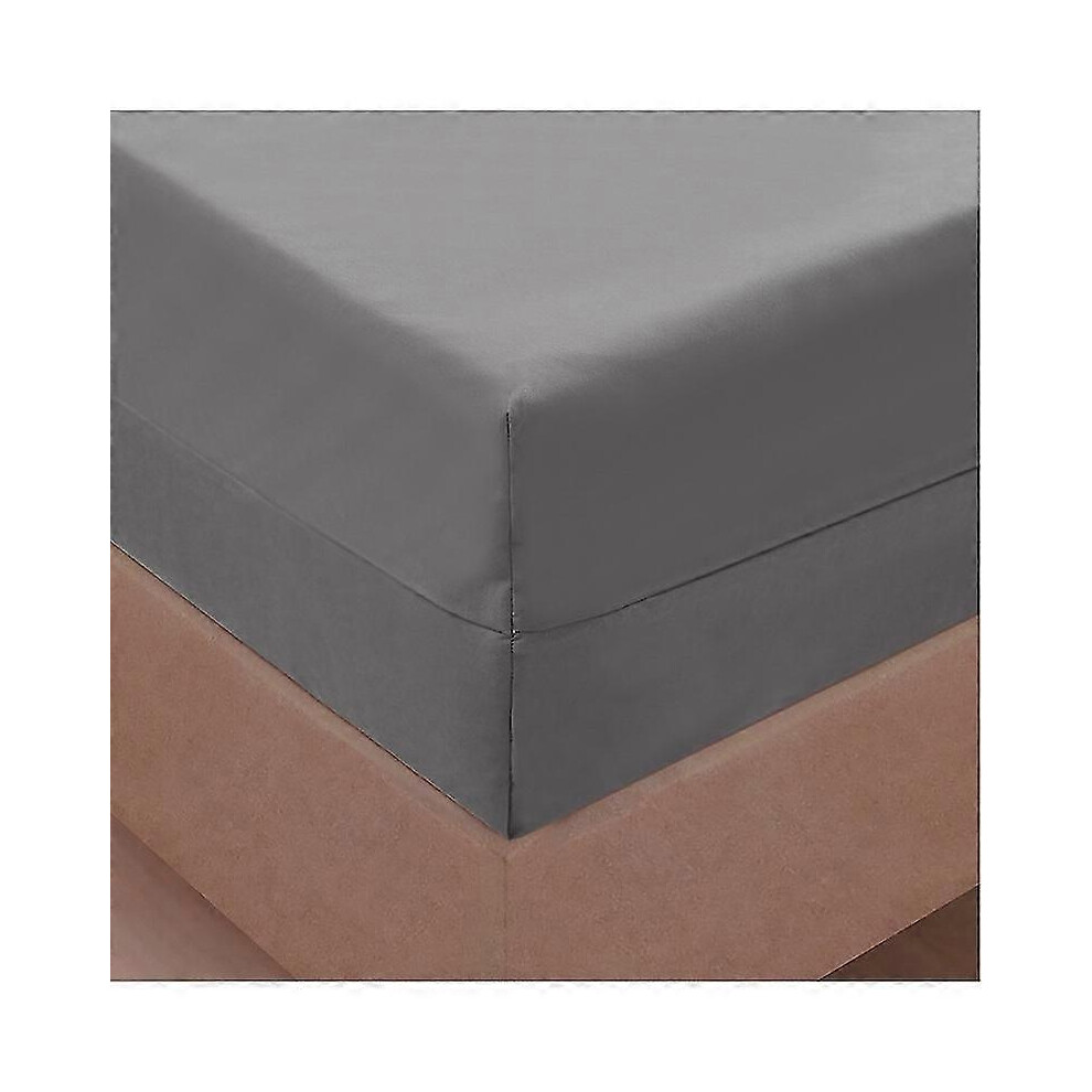 (, 200Cmx200cmx30cm) 6 Sides Fully Enclosed Waterproof & Dust-Proof Mattress Cover With Zipper For Double Bed Gray