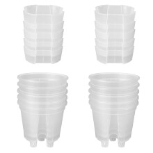 6 Cali Przezroczyste Plastikowe Doniczki Ogrodowe SamonawadniająCe Się Doniczki, 10 Szt. Plastikowych Doniczek do SzkółEk z GłęBokim Zbiornikiem