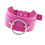 Unique Styles Adjustable PU Leather O Rings Neck Collar-Rosered 1
