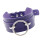 Verstelbare O-ringen PU lederen choker ketting-Paars 1