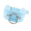 Adjustable PU Leather O Rings Neck Collar Comfortable-Sky Blue 1