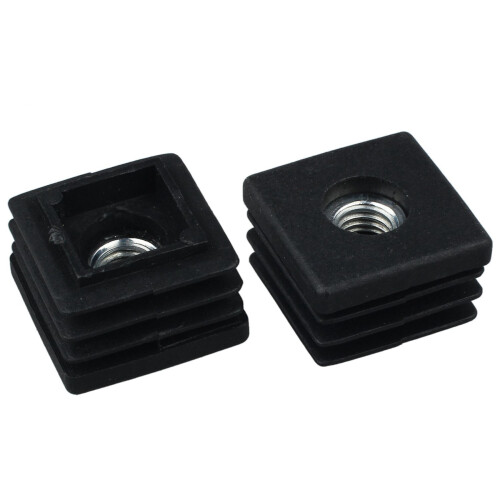 20 Sets 45mm Base Dia Adjustable Leveling Foot 25mmx25mm Square Tube Insert Kit 2