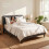 Levede Double Bed Frame with Adjustable Headboard Velvet Upholstered Dark Grey 7