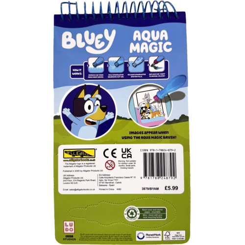 New Bluey Aqua Magic Colouring Book 1