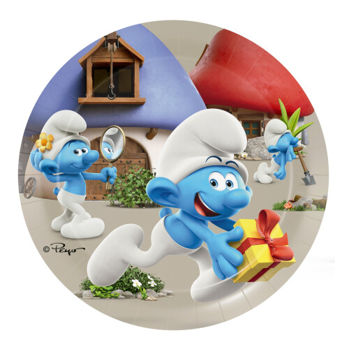 The Smurfs Party Paper Plates - 18cm (Pack of 8)
