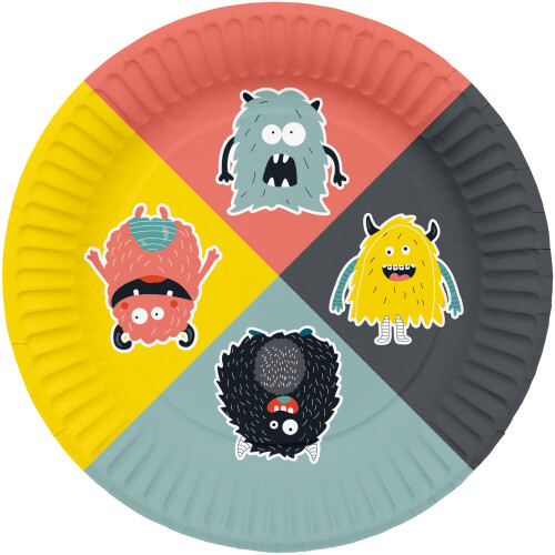 Monster Bash Paper Plates, 23 cm (Pack of 8)