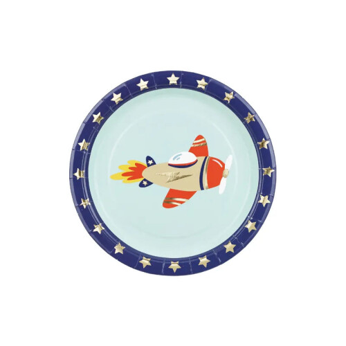 Airplane Paper Plates 18 cm (Pack of 6)