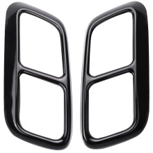 Tappo per Tubo di Scarico nel Acciaio Inox con Rivestimento per Tubo di Scarico per Sport 2018 2019 - Nero